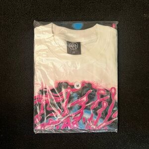 White and Pink Graphic Tee